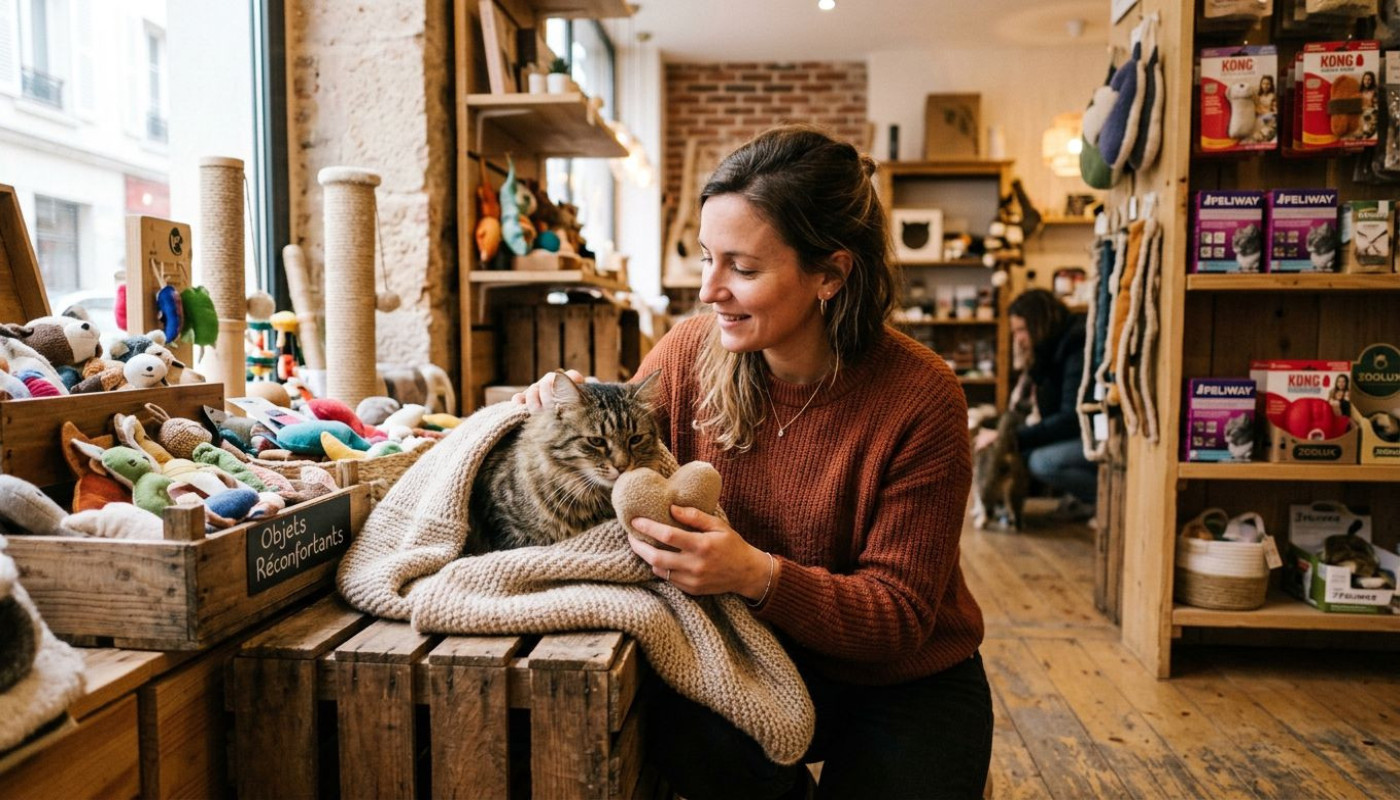 Chats et anxiété de séparation : le rôle inattendu des objets rassurants en boutique